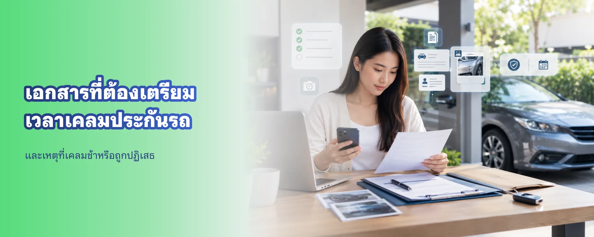 เอกสารที่ต้องเตรียมเวลาเคลม และเหตุที่เคลมช้า/ถูกปฏิเสธ